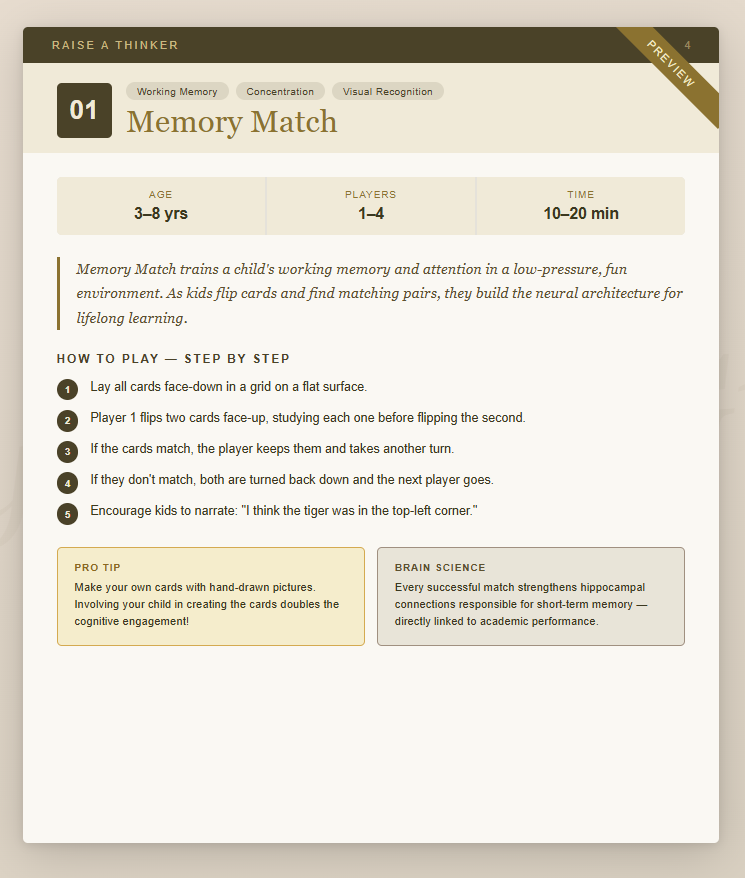 10 Engaging Games to Sharpen Memory, Focus & Problem-Solving in Kids